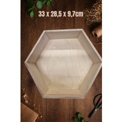 Pojemnik heksagon 33x28,5x9,7cm , półka, skrzynka